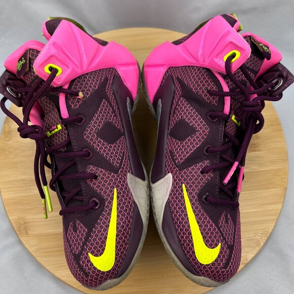 Nike Lebron 12 Double Helix Merlot Red Pink 685181-600 size 5.5Y - Picture 6 of 11